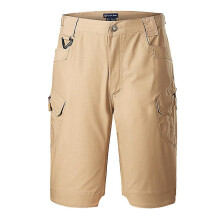 (L-IX7 shorts-khaki)Professional Multi-pocket Camo Shorts - High-quality, Elastic, Comfortable, Anti-pilling,