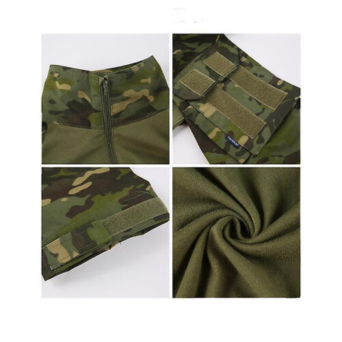 (XL-BQMC shirt-cp)Professionele camouflage-uitrusting: hoge kwaliteit, elastisch, comfortabel, anti-pilling, 2