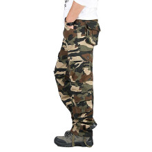 (38-camouflage kaki) Pantalon cargo camouflage pour homme, décontracté, multi-poches, ample, style combat