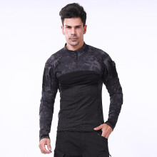 (S-black python) Equipamento de camuflagem profissional: alta qualidade, elástico, confortável, anti-pilling,
