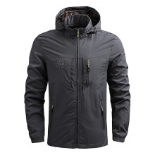 (M-grey) Jaqueta impermeável masculina, corta-vento militar tático de carga, de alta qualidade, nova