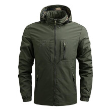 Jaqueta impermeável masculina (2XL-verde) corta-vento militar tático de carga, de alta qualidade, nova