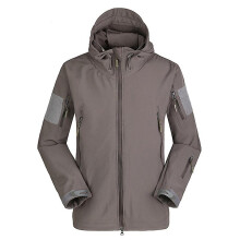 (S-cinza) Jaqueta Softshell camuflada de alta qualidade: versátil, à prova de vento, isolada, elástica,
