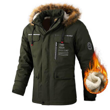 (M-verde) Jaqueta corta-vento casual masculina com capuz, à prova d'água, casaco de inverno com casca