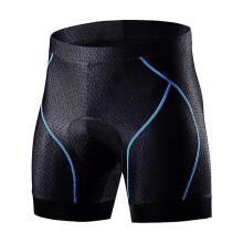 (S-Style 3) Shorts de ciclismo premium com design de 4 agulhas e 6 fios, almofada de silicone espessada