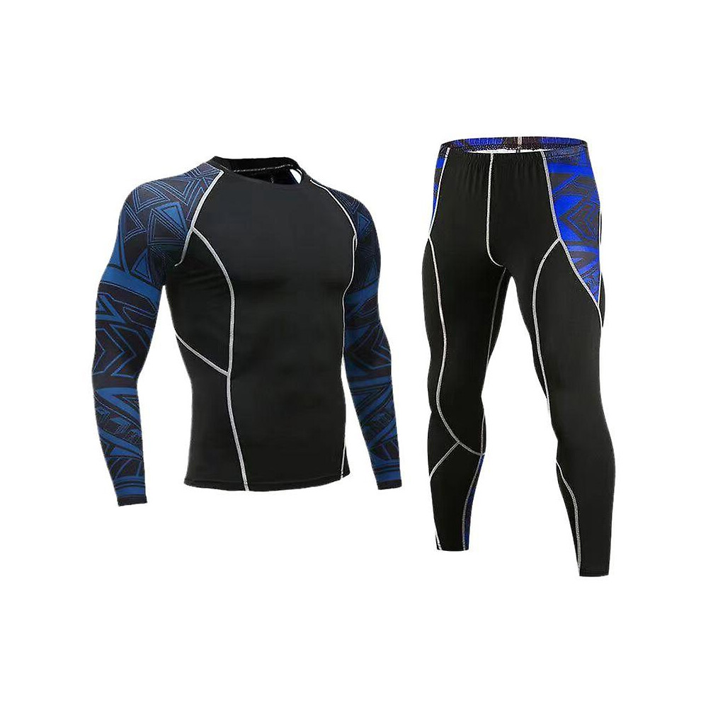 (L-style 118) Ensemble de sport pour homme, survêtement de sport, de fitness, de compression, de course
