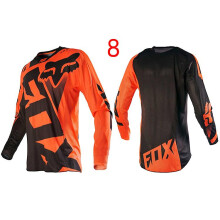 (5XL-8-naranja negro) Camisa de motociclismo todoterreno de manga larga premium para hombre: alta calidad,