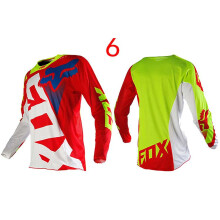 (5XL-6-blanco rojo) Camisa de motociclismo todoterreno de manga larga premium para hombre: alta calidad,
