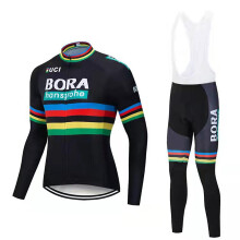 (XL-A8-negro blanco) Maillot de ciclismo de manga larga para mujer: cálido, resistente al viento, de