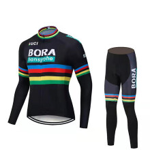 (2XL-A7-negro) Maillot de ciclismo de manga larga para mujer: cálido, resistente al viento, de alta