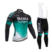 (3XL-A6-verde blanco) Maillot de ciclismo de manga larga para mujer: cálido, resistente al viento, de