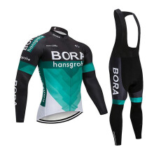 (4XL-A5-verde negro) Maillot de ciclismo de manga larga para mujer: cálido, resistente al viento, de