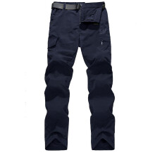 (2XL-bleu) Pantalon décontracté respirant, léger, imperméable, à séchage rapide, style militaire pour