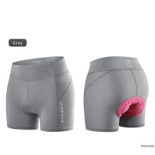 (M-grau) Gepolsterte Radlerhose Damen Atmungsaktive Mesh-Radunterwäsche Stoßfeste Fahrradunterhose
