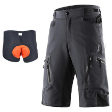 (L-grau) Radhose Herren Sommer Mountainbike Downhill Shorts Lose Outdoor Sports Reiten Straße MTB