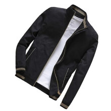(M-schwarz dünn) Herbst Winter Fleecejacke Herren Mantel Jacken Einfarbig Mode Casual Mantel Khaki Schwarz