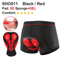 (XXXL-rot) Atmungsaktive Radhose Radunterwäsche 5d Gel Pad Stoßfeste Fahrradunterhose MTB Road