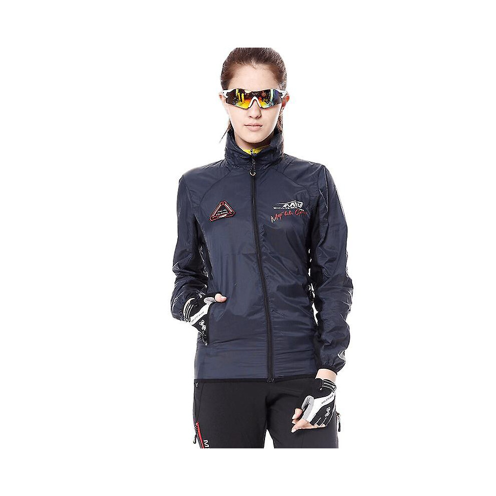 (XL-femme gris)Veste de cyclisme coupe-vent de haute qualité : élégante, coupe ajustée, résistante aux