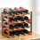 Homcom HOMCOM Free Standing Wine Rack 16 Bottle Holders, Bamboo Display Shelf, Brown 1