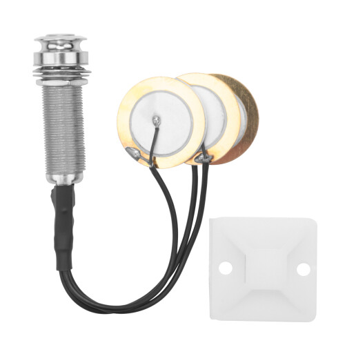 Microfone de contato piezo com 3 captadores transdutores e conector de pino final para Kalimba 2