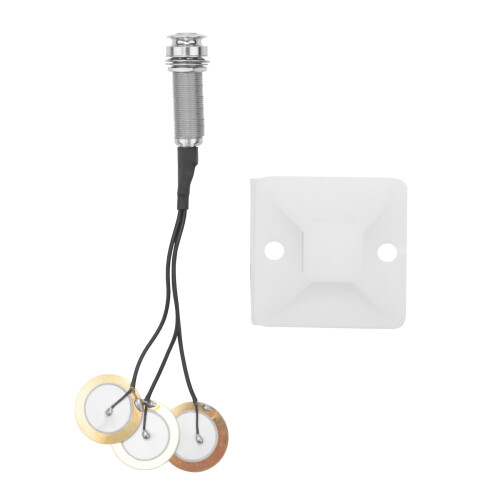 Microfone de contato piezo com 3 captadores transdutores e conector de pino final para Kalimba 1