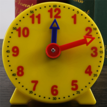Relógio de aprendizagem de 4 polegadas, modelo de tempo para professores, ferramentas escolares de 12/24 horas