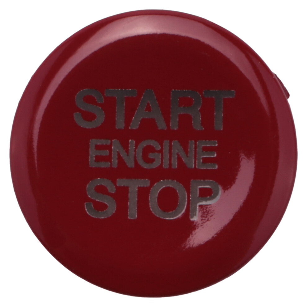 Abs Car Engine Start Stop Switch Button Cover Trim For Stelvio 2017 2018 (Red) Red 4851097937238