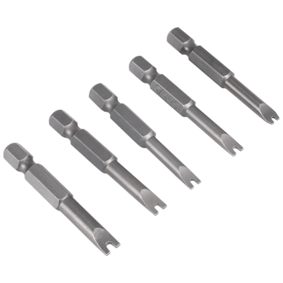 5Pcs Set Security Bit Tamper Proof Screwdriver Drill Screw Driver Bits Hex Shank Magnetic U Shaped 1/4 Inch Hand 4851097944120