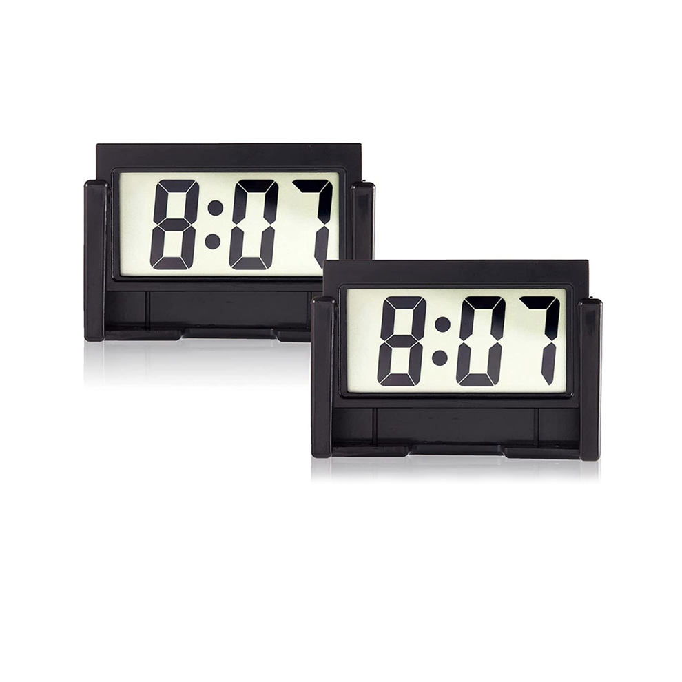 Small Digital Car Dashboard Clock Battery Operated Big Clear Lcd Time Display For Automotive, Motorcycle &Truck 4851097940177