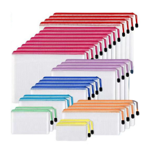 Mesh Zipper Pouch 30PCS Waterproof Bags Document for Organizing School Supplies, Office Appliances