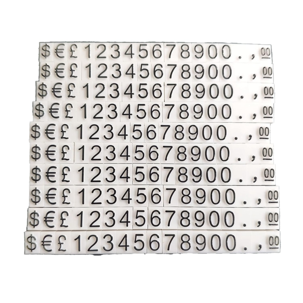Kopinma Price Tags Display-Cubes Adjustable Number Counter Stand Label Sale Blocks 170 Pieces For Pricing Show Kit