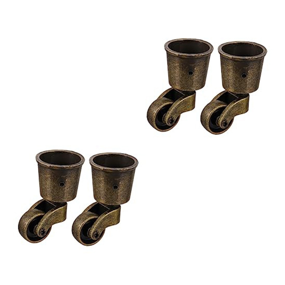 Sofa Casters Round Heavy Duty Slides Swivel 1.5 Inch Retro Furniture Pulleys,4 Pcs 4851097945790