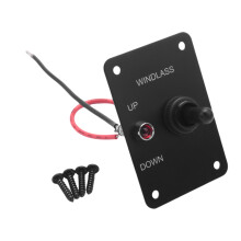 Marine Boot Anker Terug Tuimelschakelaar Aluminium Plaat 2-weg Led Licht Omhoog/Omlaag Lier