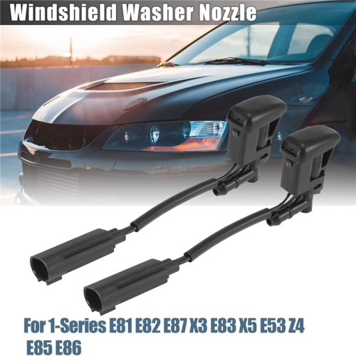 1Pair New Windshield Heated Washer Sprayer Nozzle Jet 61667110851 for - 1-Series E81 E82 E87 X3 E83 X5 E53 Z4 E85 E86 2