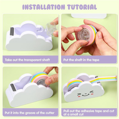 Tape Rainbow Cloud Cutter Student Handbook Desktop Cute Packaging Machine Supplies 2