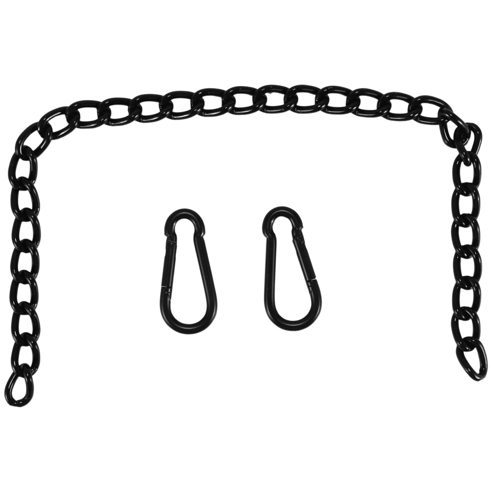 Steel Hanging Chair Chain with 2 Carabiners, Heavy Duty Porch Swing Hammock Kit,for Swings(66cm)
