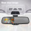 Espelho retrovisor para painel de carro de 4,3 polegadas com escurecimento automático e tela AHD com suporte especial HD e retrovisor de ré 3