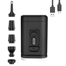Sähköinen ilmapumppu valoilla Langaton kompressori USB-lataus Täyttö-/Tyhjennyspumput Ulkoleirintäkäyttöön -A