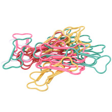 Metalen paperclips 24 stuks in PVC doos Bone