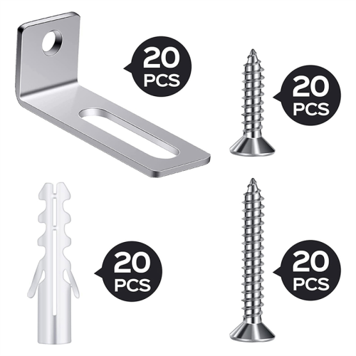 20 Set Whiteboard Installation Hardware Kit Wall Hanging Mounting Brackets for School Office 2