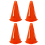 Cones de plástico - Mini esportes para exercícios + prática de jogos de treinamento de gol laranja flexível de 9 polegadas 1