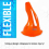 Cones de plástico - Mini esportes para exercícios + prática de jogos de treinamento de gol laranja flexível de 9 polegadas 6
