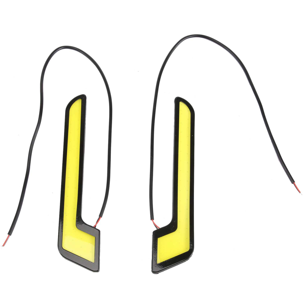 1Pair High Power L-Shape Cob Drl Car Led Daytime Running Lights Fog Lamp Dc12v White 4851051610368