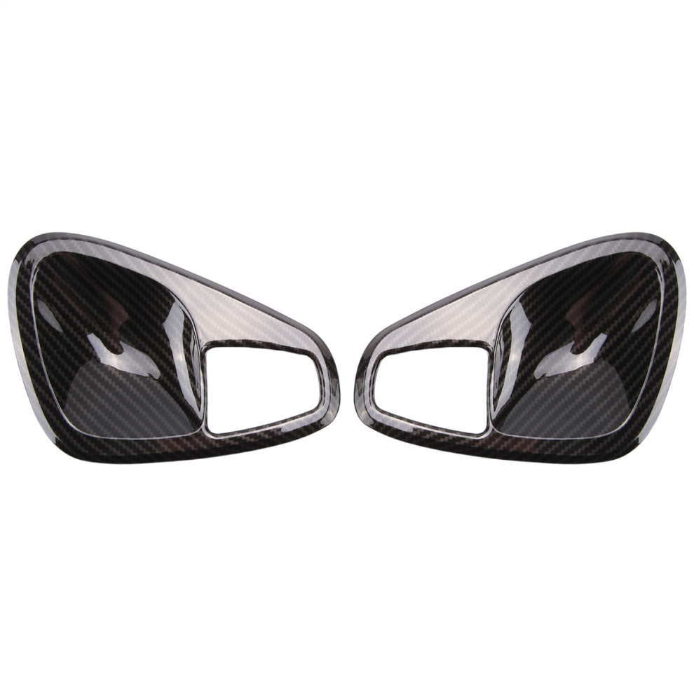Car Inner Door Handle Bowl Cover Trim Sticker For Smart 451 Fortwo 2010-2014 Accessories, Carbon Fiber 4851051610474