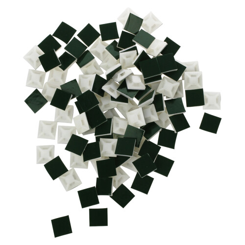 Self-Adhesive Plastic Wire Bundle Holder 3mm Cable Tie Mount Base 100Pcs 1