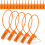 1000 Pcs Plastic Tamper Seals Tags Security Safety Numbered Zip Ties Labels Orange 2