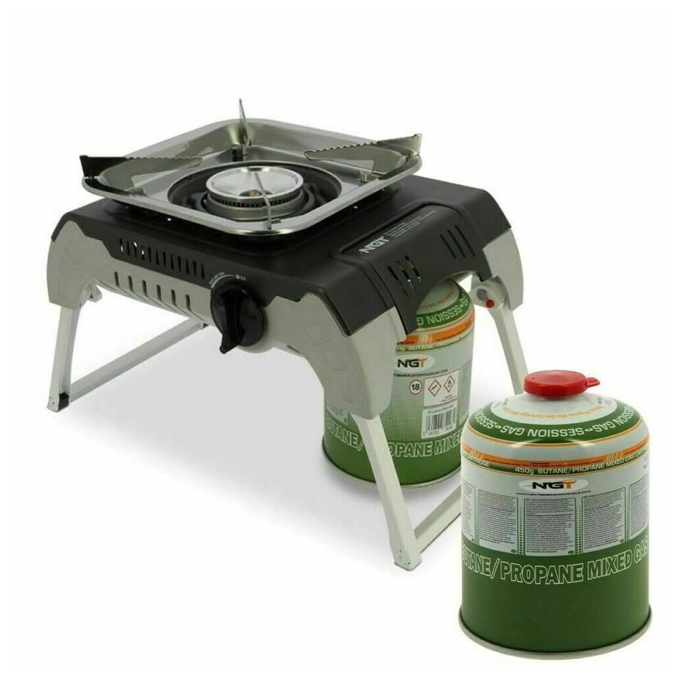 Ngt Fishing Camping Stove, 2X Gas Included Compact Design Outdoor Cooking Stoves
