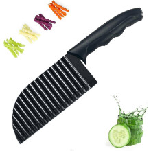 (As show, One size) French Fries Slicer, Wavy Potato Cutter, Stainless Steel French Fries Cutter, Crinkle Cutter, Potato Slicing Knife, for French Fries, Vegetable, Carro
