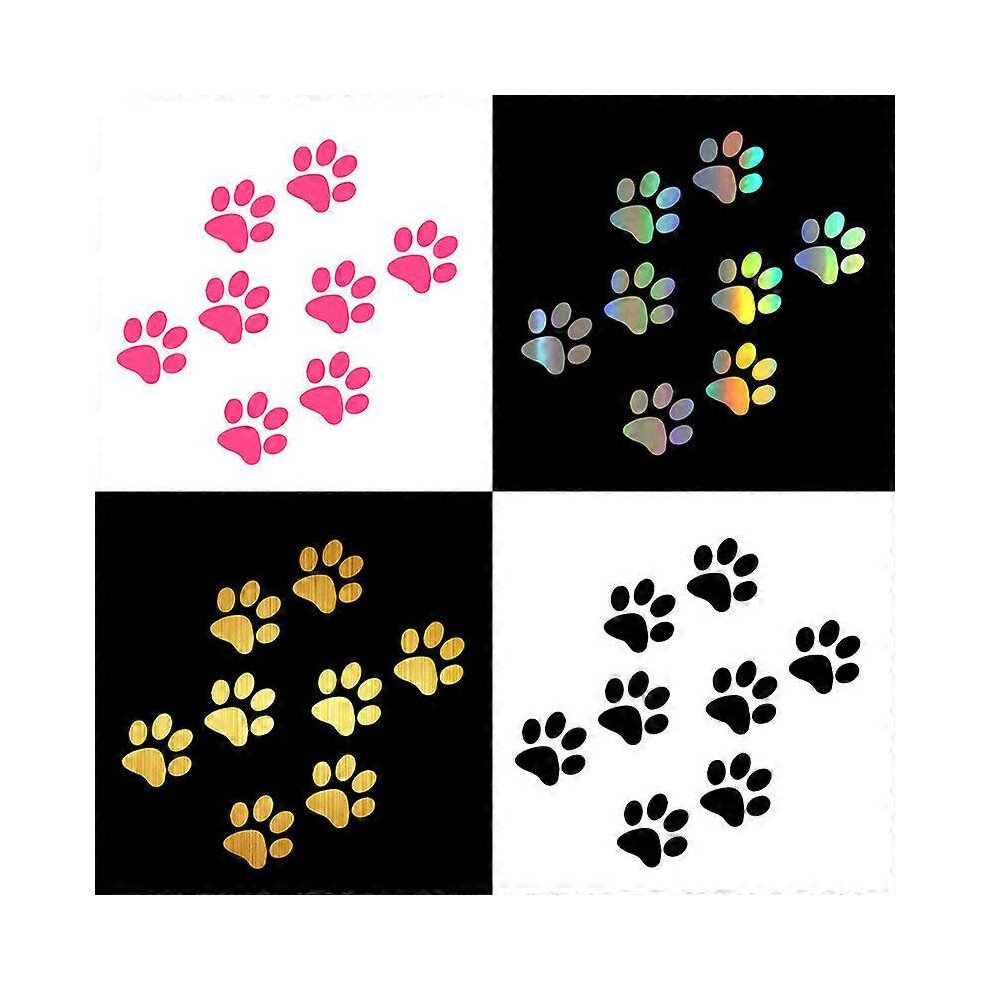 (As Show, One Size) 32 Pieces Car Stickers - Funny Car Body Motorcycle Bike Helmet Glass Stickers, Paws Dog Paws Cat Paw Dog Paw Decals Parts For Car 4704245270834