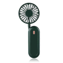 (As show, One size) Portable Neck Fan, (Green) Mini USB Neck Fan, 360 Free Rotation, with 1200mAh Rechargeable Battery, 3 Speed Quiet Fan, Foldable Desktop Camping